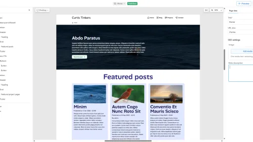 A screenshot of the Drupal Canvas user interface.